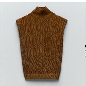 Zara | Tops | Zara Cableknit Turtleneck SIZE M